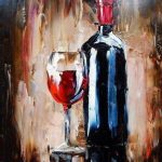 Sticla si pahar de vin